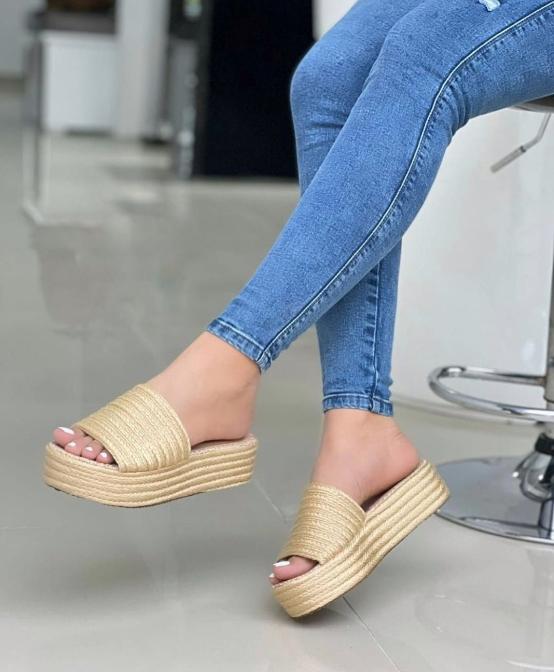sandalia básica de yute - PAULETT SHOES